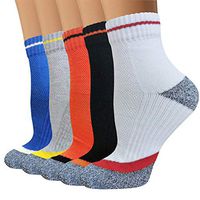 5 Pairs Copper Compression Ankle Socks Women & Men Sport Plantar Fasciitis Arch Support - Best For Athletic &Travel