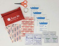 On The Go First Aid Kits (case of 12 Kits) Compact - Travel - Mini Individual First Aid Kits (IFAK) - Each Kit Contains 20 Items