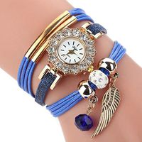 BEUU Women's Lady's Fashion Wrist Bracelet Watch with Genuine Leather Band Gift