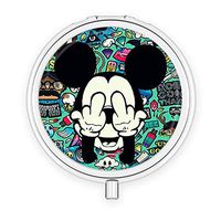 DISNEY COLLECTION Pill Case for Purse Mickey 3 Sets Water Rust Proof Small Travel Portable Daily Medicine Pill Box