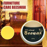 I613 Wood Beewax Cleaner and Polish,Wood Seasoning Beewax Polish for Wood & Furniture, Home Cleaning All Natural Wood Seasoning Beeswax Furniture Polish,Protect The Shi (Multicolor, 200g(Sponge))
