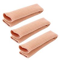Gel Open Toe Tubes,Toe Sleeves,Finger Toe Protectors, Soft Fabric with Silicone Lined Toe Sleeves Prevent Bunion, Hammer Toe, Callus, Corn, Blister