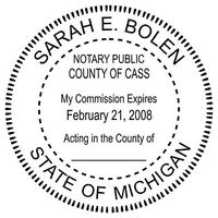 Michigan Notary Round Seal Stamp