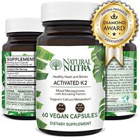 Natural Nutra Full Spectrum Vitamin K2 Supplement, MK4 to MK7 Plus MK8/9/10 with GLA Activation Complex, 75 mcg, 60 Vegan Capsules