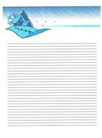 Kid’s Camp Cabin Lined Stationery Paper 26 Sheets