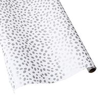 Caspari Spots 30 in. x 5 ft. Wrapping Paper in Silver, 3 Rolls Included