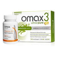 OMAX3® Power Duo Kit: Omega-3 Ultra-Pure Fish Oil + Vitamin D3 5,000 IU | Strong Bones, Muscles & Joints | High Concentration Inflammation & Immune Support | Non-GMO & Gluten-Free | 30 Day Supply