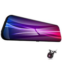 Cakoler Mirror Dash Cam Dual Camera with 10" 1080P Full HD Touch Screen 140 Wide Angle Backup HDR Camera Recorder, Front and Rear with Loop Record and G Sensor