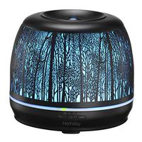 Homasy Essential Oil Diffuser, 500ml Premium Iron Aroma Diffuser, 14 Color Night Light, Whisper-Quiet Humidifier with 4 Timer, Waterless Auto-off for Home, Office, Bedroom