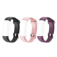 LETSCOM Replacement Bands for Fitness Tracker ID115U or ID115UHR, 3 Pack (Black, Pink, Purple)