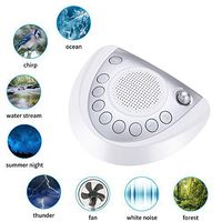 White Noise Machine Raynic Sound Machine Portable Sleep Machine with 8 Natural Soothing Sounds, Timer, USB Port, Headphone Jack for Baby, Kids, Adults, Travel, Office, Home