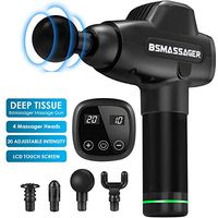 BsMassager Massage Gun, Portable Electric High-Intensity Vibration Deep Tissue Percussion Muscle Handheld Sports Drill Fascia Massager Gun, Foot & Neck & Back & Shoulder Pain Relief Massager
