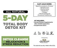 5-Day Mini Stress Relief & Detox Kit | Colon Cleanse & Liver Support Supplement | Helps with Muscle Pain, Headaches, Adrenal Fatigue & Mental Focus | Natural Sleep Aid | Jadience Herbal Formulas