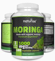Moringa Capsules (Made with USDA Organic Moringa Leaf Powder) 180 Moringa Pills, 1000mg High Potency, 3 Months Supply, Non-GMO, Vegan, Natural Breastfeeding Supplement, Green Superfood