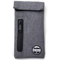 Herb Carrying Rolling Zipper Storage Pouch, Smell Proof Preserve Spices Freshness, Perfect Gift for Artists, Travelers & Stag Party Lovers (Light Gray)