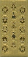Geographics Embossed Christmas Seals, 1.25 Inches Dia, Gold Silver Foil, 40 Pack, 6 Case (48811)