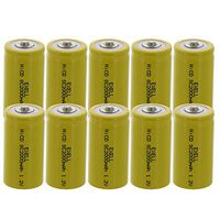 10x SubC 1.2V 2000mAh NiCD Button Top Rechargeable Batteries for medical instruments/equipment