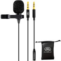 AxcessAbles LAV-C Professional Lavalier Lapel Omnidirectional Microphone for Phones Pads Computers Podcast Interviews Voice-Overs Recording