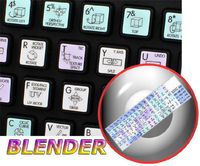 BLENDER GALAXY SERIES NEW KEYBOARD STICKERS SHORTCUTS 12x12 SIZE