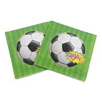 Smartcoco 20pcs Soccer Paper Napkins World Cup Celebration Party Printing Tissue Dinner Table Decoration, 13" x 13"