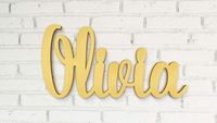 Wood Letters for Wall Decor Name Wood Sign in Gold Room Decor for Teen Girls (Also in Different Colors & Sizes)
