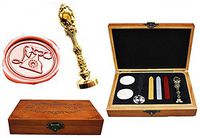 MNYR Vintage Old-fashioned Telephone Luxury Wood Box Rose Gold Metal Peacock Wedding Invitations Gift Card Paper Stationary Envelope Custom Logo Wax Seal Sealing Stamp Stick Melting Spoon Gift Box Kit