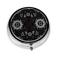 WETG Supernatural SymbolsTravel Pill Organizer, Portable Pill Box Case to Hold Vitamins, Fish Oil, Supplements and Medication