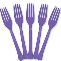 Extra Heavy Weight Plastic Forks | 20ct (New Purple)