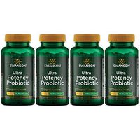 Swanson Ultra Potency Probiotic Digestive Health Immune System Support 66 Billion CFU Prebiotic NutraFlora scFOS 60 DRcaps Veggie Capsules (Caps) (4 Pack)