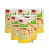 Almased Meal Replacement Shake (6 Pack) with Bonus Bamboo Spoon - 17.6 oz Powder - High Protein Weight Loss Drink, Fat Metabolism Booster - Vegetarian, Gluten Free - 60 Total Servings