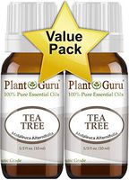 Tea Tree Essential Oil Set 10 ml. 2 Pack - 100% Pure Undiluted Therapeutic Grade Extract of Melaleuca Alternifolia for Skin, Body, Hair Growth, Scalp Dandruff, Acne, Aromatherapy Diffuser Humidifier
