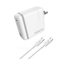 ENERGEAR 65W USB C Charger with Foldable Plug, USB-IF/UL Certified, PD2.0 USB-C Wall Charger, C-C Cable Included, Compatible with MacBook Pro/Air 2018, Lenovo Chromebook, Switch and More -White