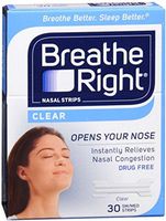 Breathe Right Nasal Strips Clear Small/Medium 30 Each (Pack of 2)