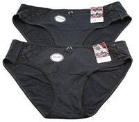 2 Pair Black Bikini Style Underwear by Mamia (Small)