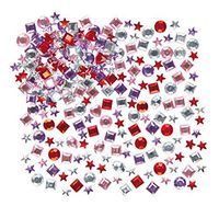 Baker Ross Mini Self Adhesive Acrylic Gems (Pack of 200) Multicoloured Embellishments for Kids Arts and Crafts