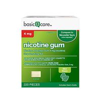 Basic Care Nicotine Polacrilex Gum, Mint Flavor, 4 mg, 220 Count