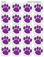 Teacher Created Resources Purple Paw Prints Stickers (5775)