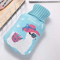 Ywoow Water Injection Hot Water Bottle Large Portable Water Hot Water Bottle, Cartoon Large Water Injection hot Water Bottle Cute Explosion-Proof Warm Water Bag Female Warm Palace remov