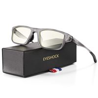 Eyeshock Blue Light Filter Computer Glasses for Blocking UV Anti Eyestrain Lightweight Frame Eyeglasses (Black)