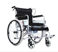Transport Wheel Chair,Lightweight Wheelchair, Foldable Wheel Chair,Lightweight Manual Wheelchair,with Toilet seat Wheelchair, Full Wheelchair, Folding, Elderly Disabled, Trolley, Scooter for Adult