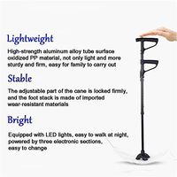 TXDWYF Portable Cane with Ergonomic Handle, Lightweight Height Adjustable Walking Stick, Adjustable Folding Walking Stick, Non-Slip Base, 740-970 mm/29-38 Inches