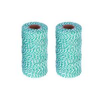 Artibetter 2pcs Christmas Twine String, Green and White Bakers Twine for Baking, Butchers, Crafts and Christmas Gift Wrapping