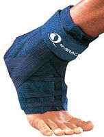 M-Brace AIR V-17M Ankle Stabilizer Brace, Figure"8" Technique, Controls Inversion and Eversion Movements of The Ankle, Tendonitis- Luxations, Rehab Phase Support, Open Back Brace, Band, Blue