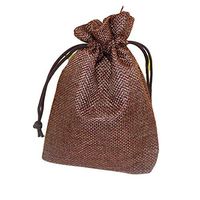 LKXHarleya 50PCS Burlap Gift Bag with Drawstring, Small Burlap Hessian Party Favor Bags, Jewelry Pouches Candy Treat Jute Bag for Wedding Party DIY Craft and Christmas, 3inch X 4inch, Coffee