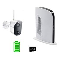 Alrolink Wireless Home Security Camera 4 CH NVR System,1Pcs 1080p Rechargeable Battery Powered Camera, 2 Way Audio,Night Vision, Indoor Outdoor,PIR Motion Sensor,IP55 Weatherproof