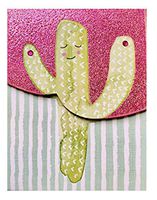 Punch Studio Cactus Embellished Mini Pocket Notepad ~ I'm Stuck on You 71303