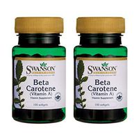 Swanson Beta-Carotene (Vitamin A) 25000 Iu (7500 mcg) 100 Sgels (2 Pack)