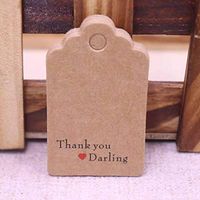 OBELLA BOUTIQUE New made with heart DIY pretty jewelry tag paper gift hang tag 3x5cm'' Scallop 100 pcs/lot white tag