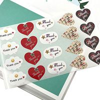 Thank You Stickers, Unique Design Labels,500pcs Adhesive Label Stickers,5 Decorative Sealing Labels Coated Paper Adhesive Stickers for Weddings Birthday Business Christmas Gifts (NO-2)