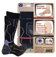 GUARDIANGEL Socks Silicone Gel over toes with Tea tree oil to stop Fungi Nail, Copper Compression, Cushion Bunion, Neuroma Toes, Cotton copper infused, designed by Podiatrist,Fit Men size 8-16